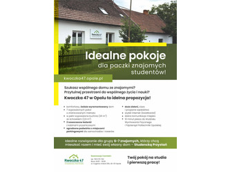 Pokój opolskie
Opole
Wójtowa Wieś Do wynajęcia 950 PLN 