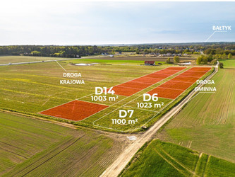 Działka pomorskie
słupski
Redzikowo
Bydlino Na sprzedaż 96 300 PLN 1003 m2 
