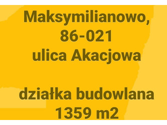 Działka kujawsko-pomorskie
bydgoski
Osielsko
Maksymilianowo Na sprzedaż 429 000 PLN 1359 m2 