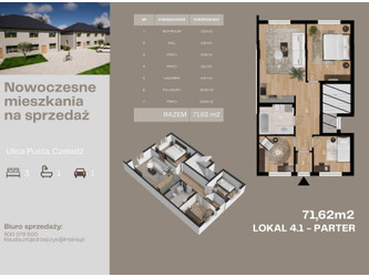 Mieszkanie śląskie
będziński
Czeladź Na sprzedaż 520 000 PLN 71,62 m2 