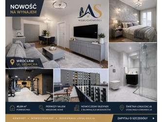 Mieszkanie dolnośląskie
Wrocław Do wynajęcia 4550 PLN 40,59 m2 